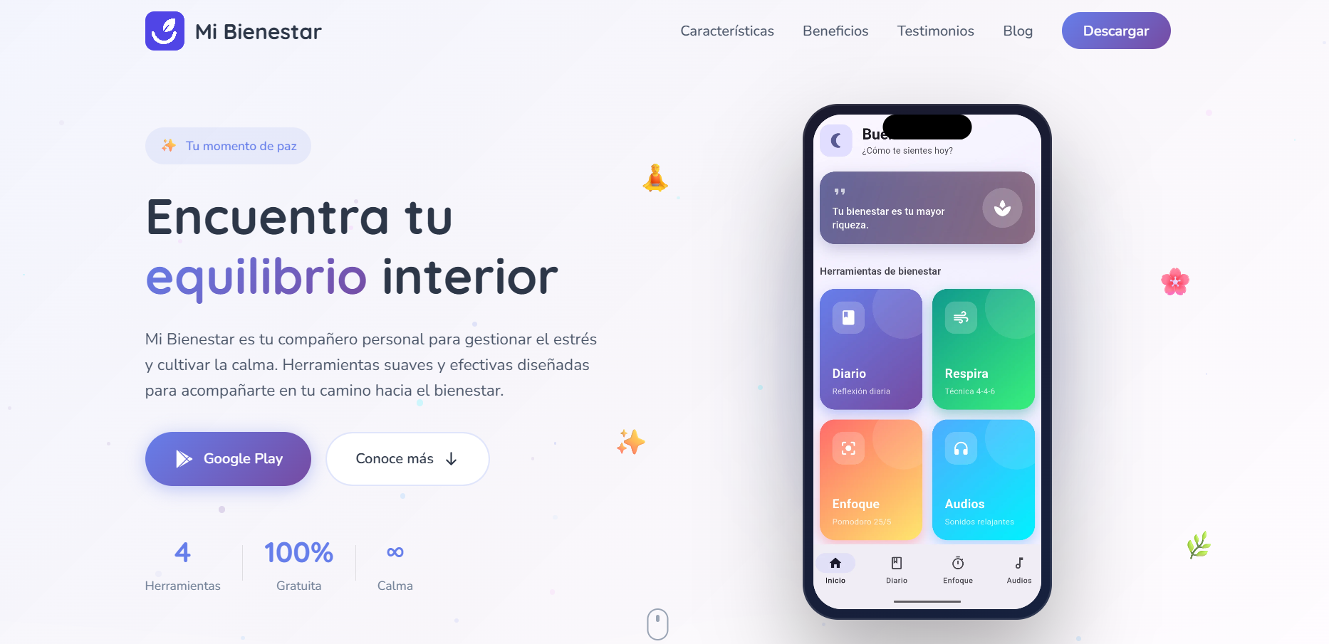 Mi Bienestar - Aplicación de bienestar mental
